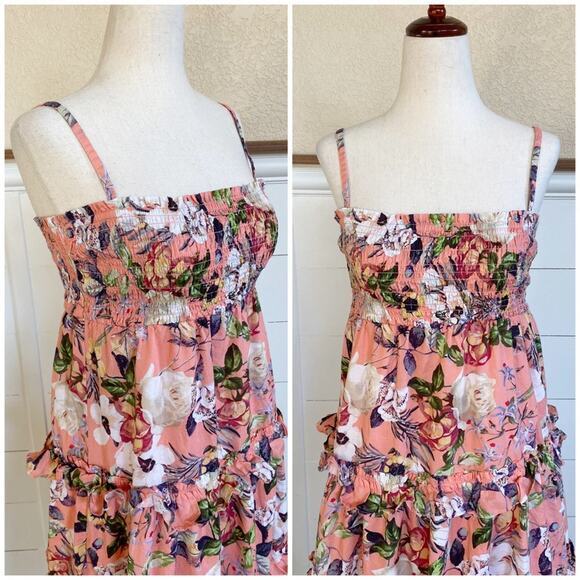 INC Wmn's Petite Coral Lined Spaghetti Strap Square Neck Midi Fit Flare Dress PM - Picture 7 of 12